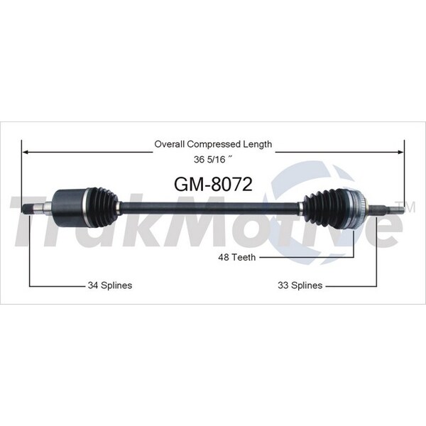 Surtrack Axle Cv Axle Shaft, GM-8072 GM-8072 - main